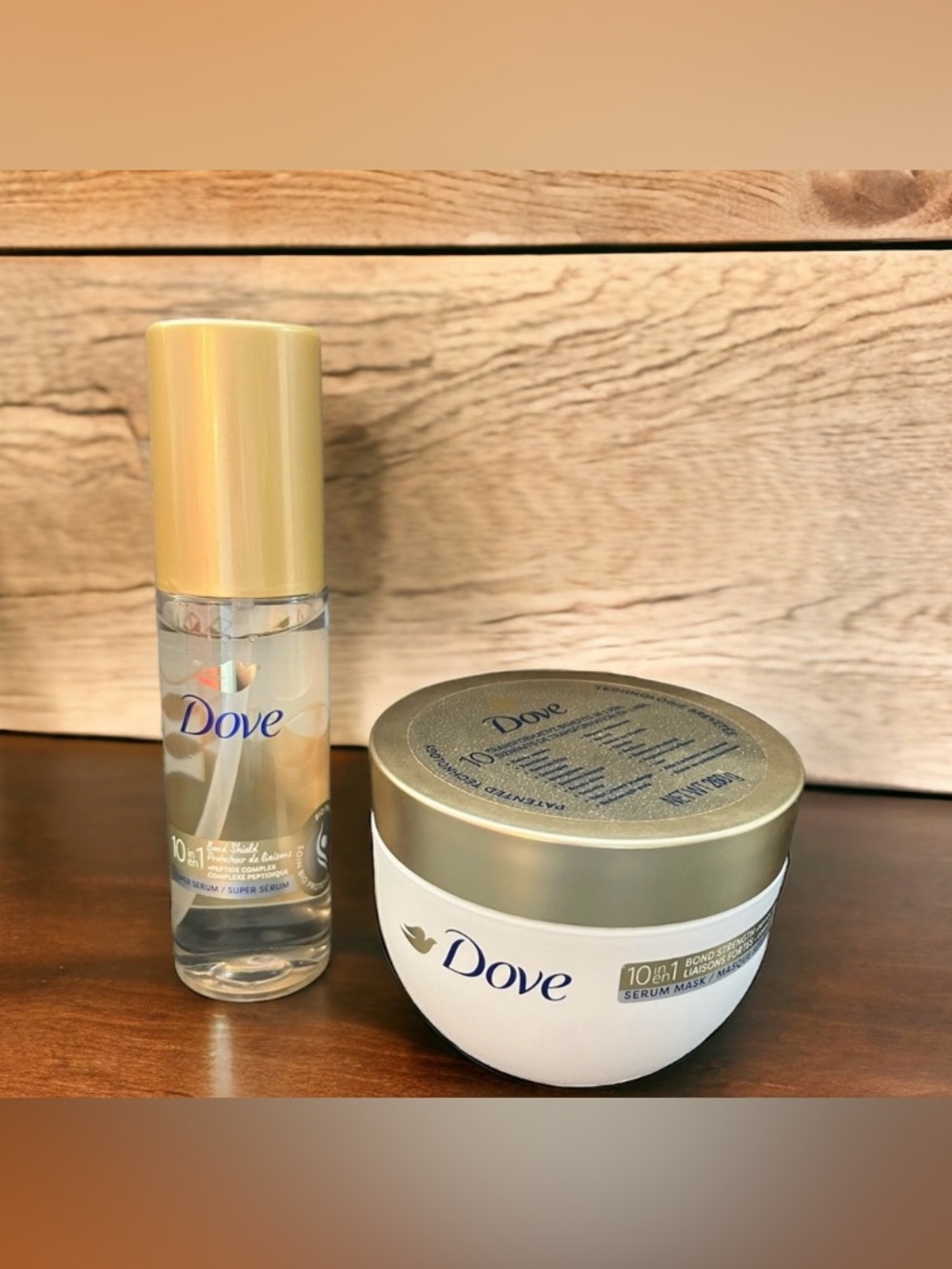 NEW Dove 10-in-1 Bond Shield Hair Set of 2 Serum Mask & Super Serum Repairs